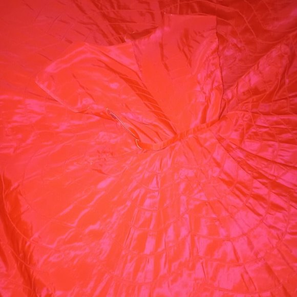 VTG 1950s Cadillac Ad Pin Up Taffeta Full Circle Skirt DRESS Glam Pin Up Scarce - Picture 8 of 12